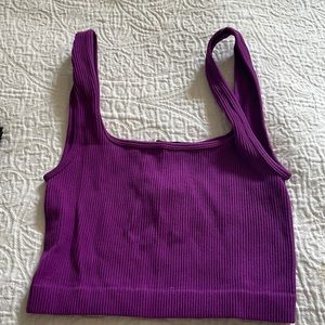 Zara purple tank top cropped